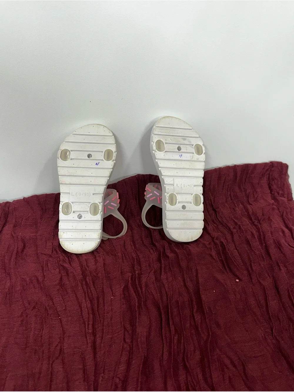 Chatties Girls Sandals Size 9/10 Pink Glitter Sprinkle Jelly Summer Shoes